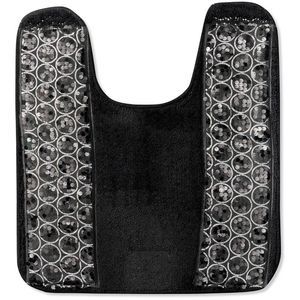 Popular Bath Sinatra Black Collection Bathroom Contour Toilet Commode Rug